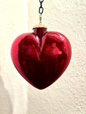 Cherry red shiny kugel glass - kugel,