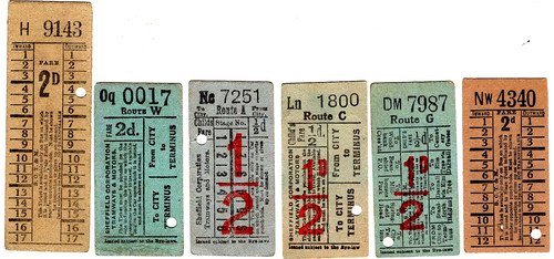 Tram bus tickets - /, sheffield