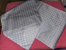 TABLE RUNNER Silver GREY  - 34cm x 180cm VGC 