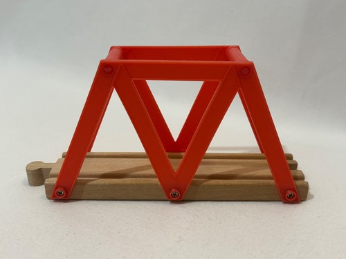 Wooden red bridge viaduct - red,