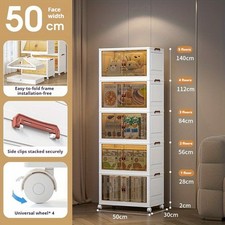 1/3/4/5 Tier Plastic Storage Drawers Box Tower Unit Stationery Organizer White