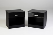 Pair of Harmin Black Bedside