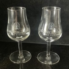 2 Denbies Wine Estate wine tasting glasses, approx. 13.8 cm tall