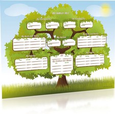 Junior Colour 'The Family Oak' A2 Family Tree Chart