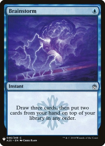Brainstorm mana card - (ex/nm), 1