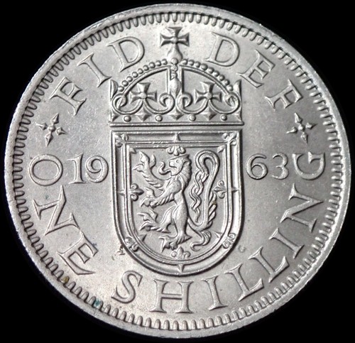 One shilling 1963 - one, elizabeth