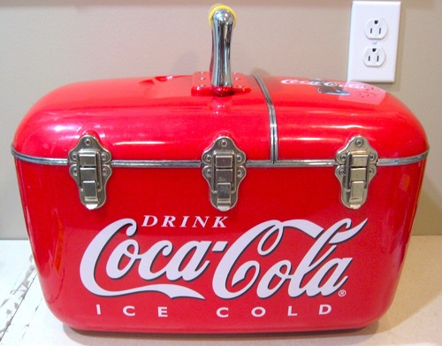 Vintage coca cola cooler - vintage,