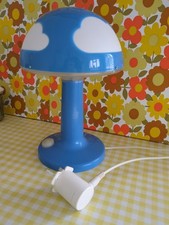 Vintage IKEA Skojig Blue Mushroom Cloud Table Lamp Nightlight Henrik Preutz 90s