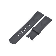 22mm Black Rubber Strap For