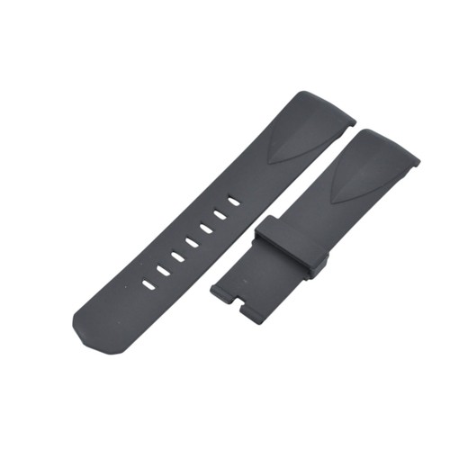22mm black rubber strap for - black,