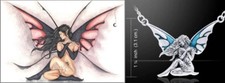 Dark Wings Fairy necklace by