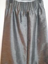 Lined Curtains Charcoal Grey 34" x 52" Ruffle Header Tape Home Decor Any Room