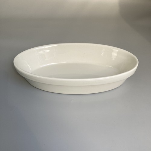 White oval serving - white,