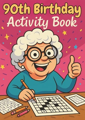 90th birthday activity book - birthday,