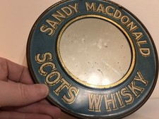 Rare Antique Advertising Mirror- Sandy McDonald Scots Whiskey- Find Another?