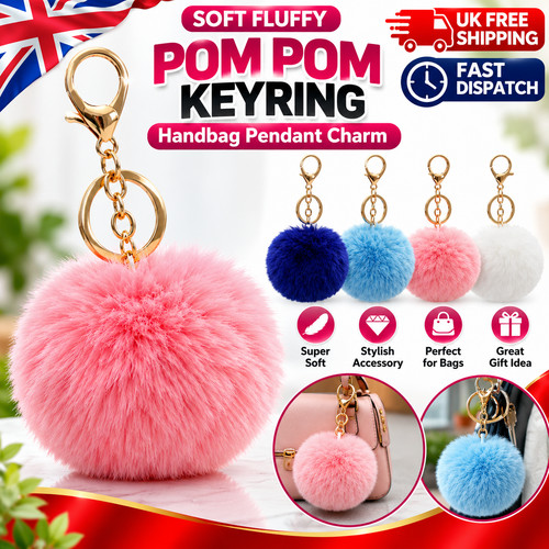 Keyring soft faux fluffy - keyring,