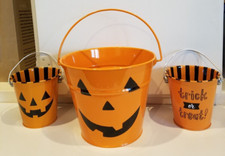 LOT OF 3 HALLOWEEN BUCKETS 1