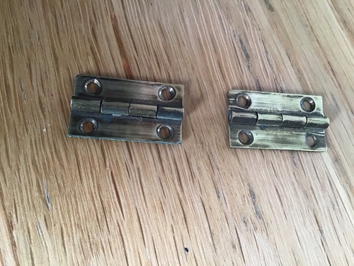 Antique box hinges - box,