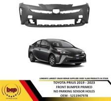 TOYOTA PRIUS 2019 – 2023 FRONT BUMPER PRIMED WITH NO PARKING SENSORS