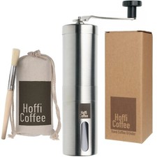 Manual Coffee Grinder Burr Hand Bean Spice Stainless Steel Adjustable Coarseness