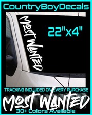 MOST WANTED 22" Vinyl Decal