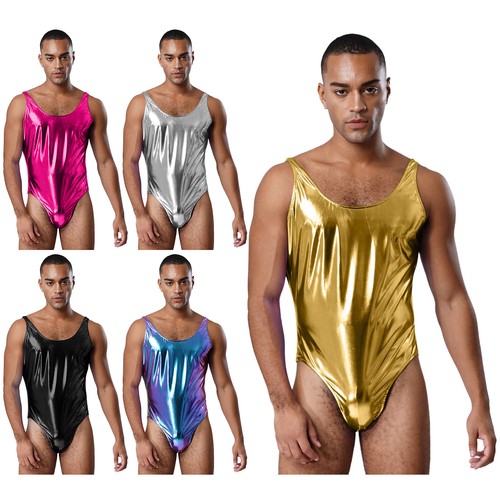 Men shiny metallic - uk, bodysuit