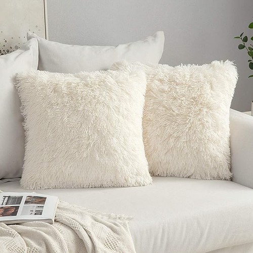 Miulee faux fur cushion - miulee, covers