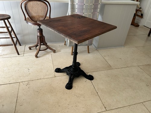 Pub table with cast iron - with, base
