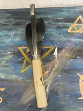 Sage Smudging Feathers Fixed Into Holly Wood Handle Magpie/pigeon