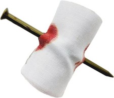 1x Nail Through Finger Bandage Prank Fun Novelty Classic Practical Jokes Toy