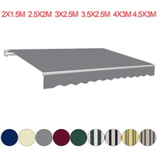 Garden Patio Awning Canopy Sun Shade Shelter Replacement Fabric Top Cover+Frill