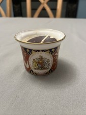 Royal Worcester Queen Elizabeth II Golden Jubilee Candle Holder and Candle