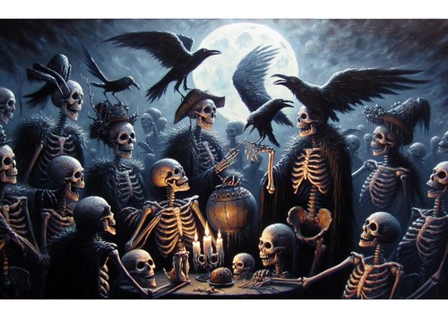 Dark academia gothic print - dark,