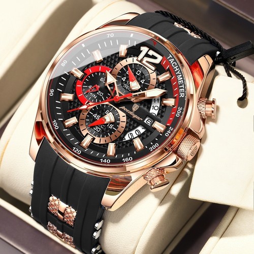 Mens silicone strap quartz - silicone,