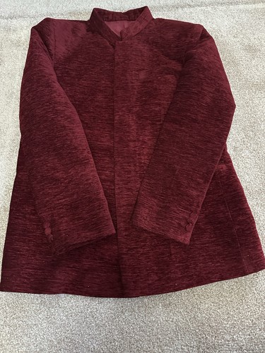 Mens burgundy velvet nehru - mens,