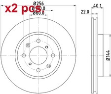 X2 PCS FRONT BRAKE DISC ROTOS
