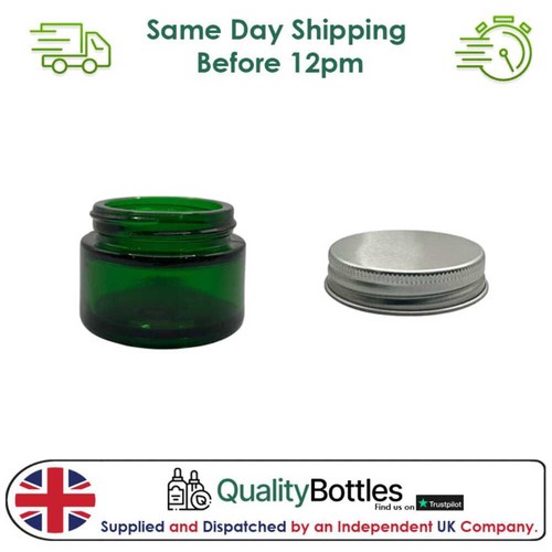 30ml green glass jar with - green,