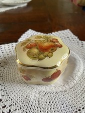 Vintage Royal Worcester Palissy Trinket Jewellery Lidded Storage  Gift 🎄