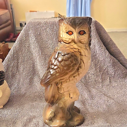Ceramic owl figurine - figurine, ornament