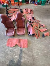 Porsche Boxster 986 complete red interior with Wingback sport seats, used, RHD c
