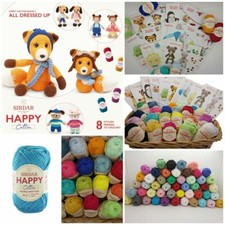 SIRDAR HAPPY COTTON AMIGURUMI YARN-20g & PATTERN BOOKLETS-CROCHET
