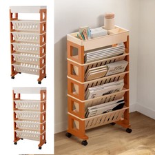 5-6 Tier Mobile Magazine Rack