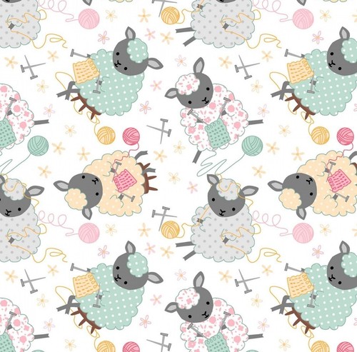 Knitting sheep white comfy - sheep, on