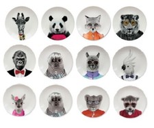 Wild Dining Ceramic Party Dinner Plate Animal Funny Wild Dining Tableware 