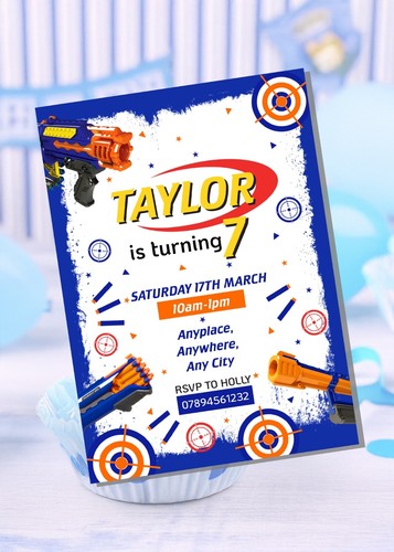 Personalised nerf birthday - personalised,