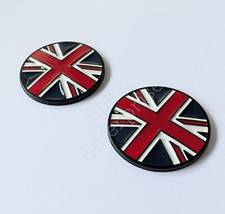 Set of Union Jack Badges Black Red Black For Car Side Wing Fenders/ tailgate