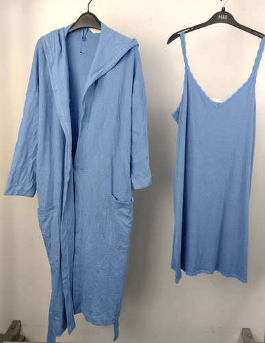Women blue waffle cotton - women's,