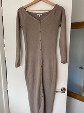 Reiss Camille Knitted Button Through Midi Dress size medium