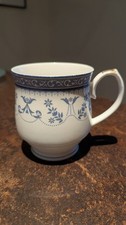 Vintage Seville Ceramics Mug Bone China  Blue & White With Gold Detail