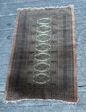 Vintage Hand Knotted & Made Middle Eastern Silk & Wool Carpet Rug 151cm x 94m